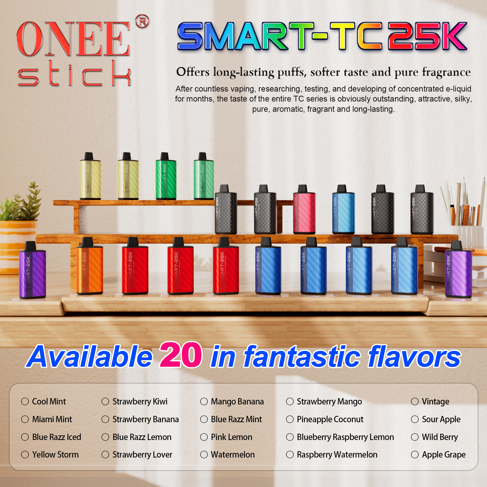 onee stick smart tc25000 puffs disposable vape La Mint - Viho Turbo 2 VIHO Turbo Cool Mint main image 0